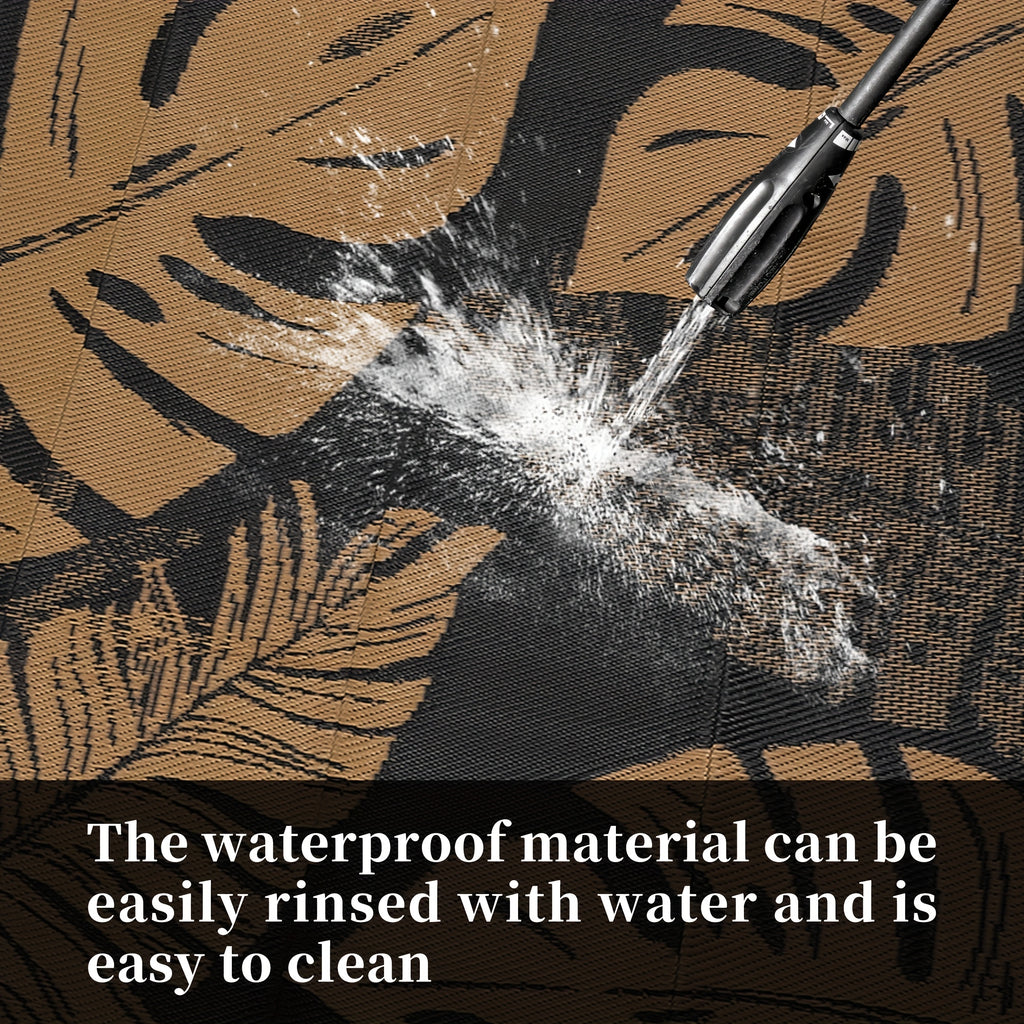 Washable Outdoor Modern Print Area Mat Easy to Clean Thin Bordered Floor Mat Throw Mat for Camping Patio RV Camping Beach Deck Picnic Backyard Camping