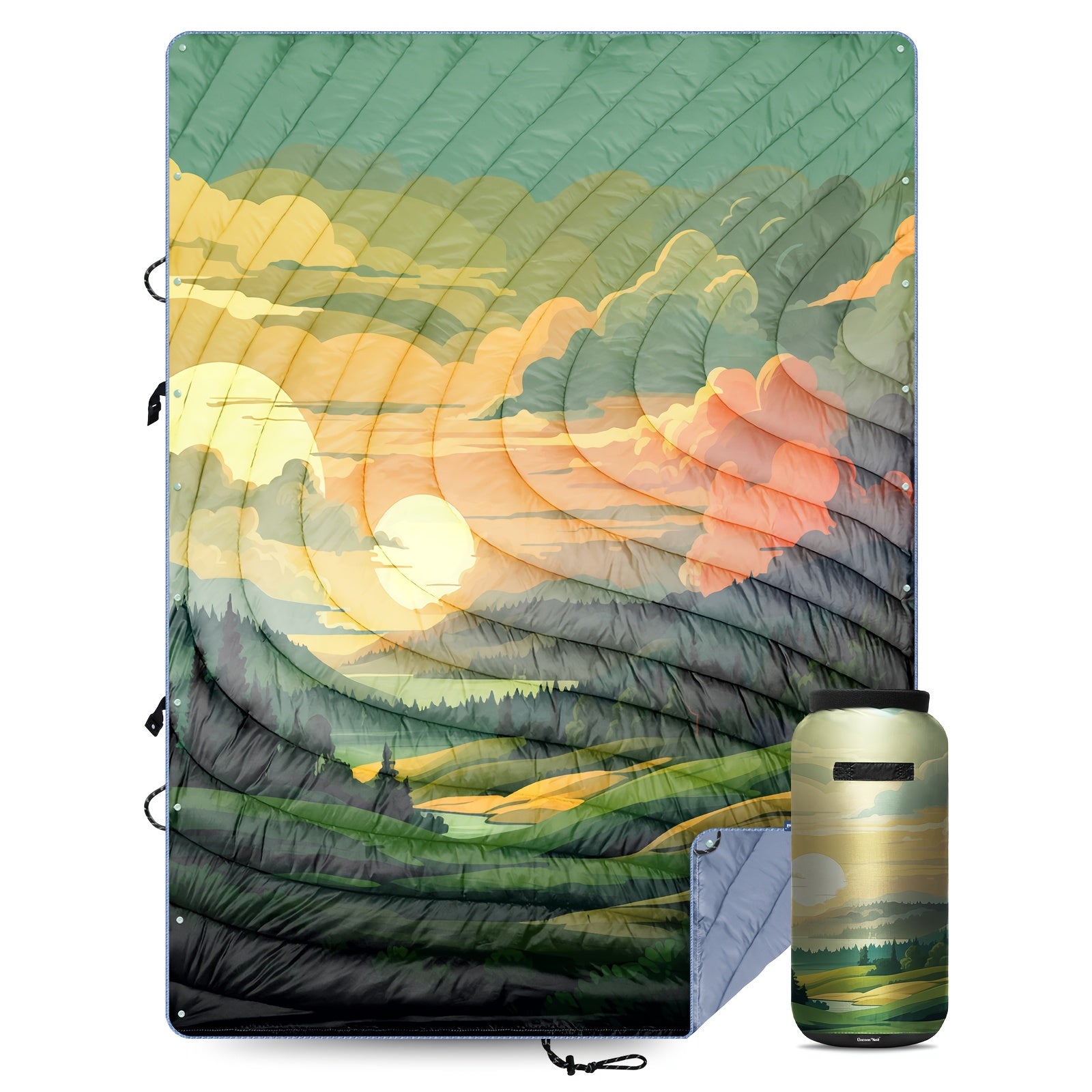 Hotkoko Outdoor Sleeping Bag Blanket, E Cape, Picnic Mat. Wind, Water, Stain And Splash, Anti-animal Hair, Lightweight Portable, Fluffy Camping Super Warm Hammock Top Blanket, Suitable For Travel Picnic Beach Party Cold Weather Use.