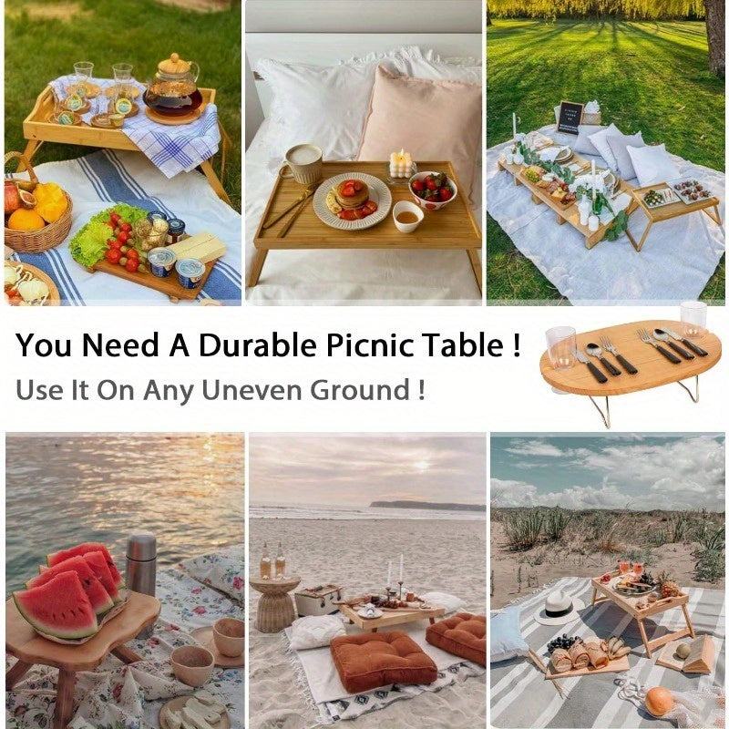 100% HandwovenWicker Picnic Basket Set for 2\u002F4 with Mini Folding Wine Picnic Table & Large Insulated Cooler Bag & Cutlery Service Kits for 2\u002F4 Person, Couples Gifts, Wedding Gifts, Christmas Gift