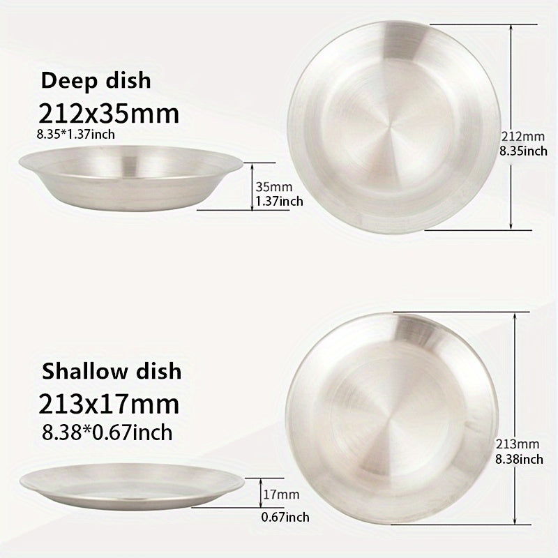 16 PCs\u002FSet Outdoor Tableware Set: Stainless Steel BBQ Picnic Plate, Bowl, Tableware and Storage Bag-Perfect for Camping Plastic Cutlery Set with Napkin, Ramadan Supplies