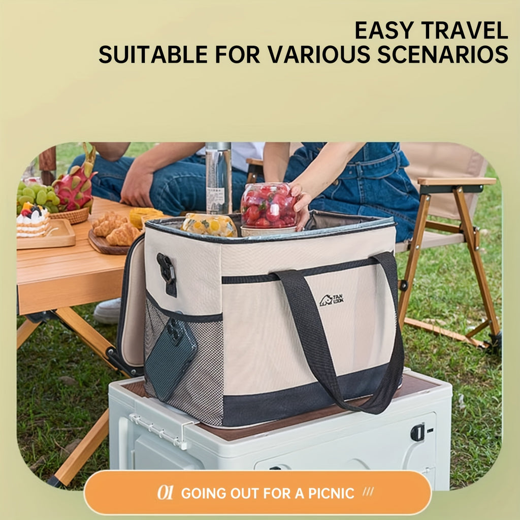 Insulated Bag, Cooler Box, Outdoor Insulated Cooler, Car Refrigerator Bag, Portable Insulated Bag, Large-Capacity Cooler Bag