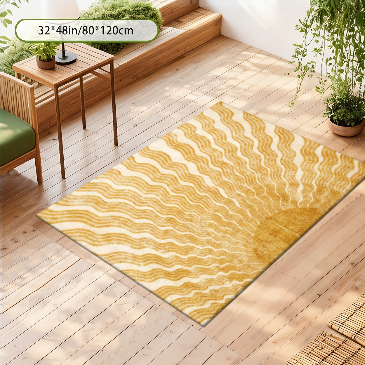 Outdoor decorative Mat, anti-slip mat, camping pad, foldable and easy to carry, suitable for patios, living rooms, gardens, swimming pools, beaches, campers, picnics, camping decorations, easy to clean and machine washable.