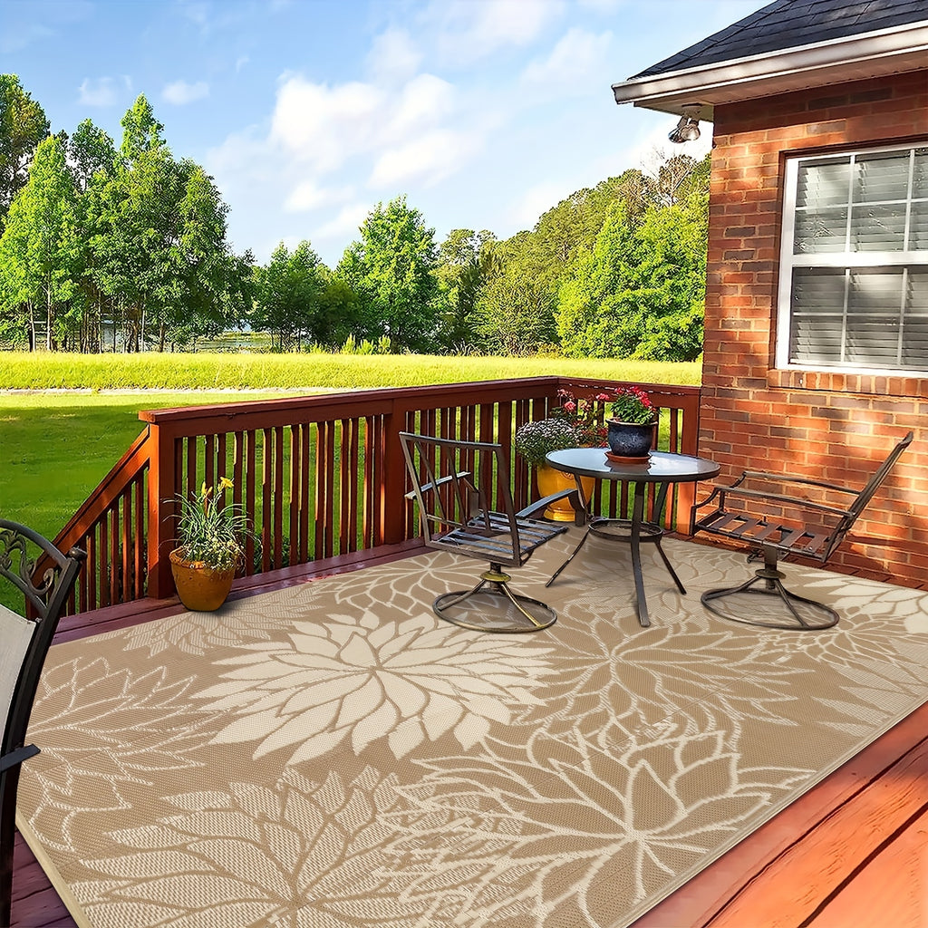 Outdoor Mat, Reversible Plastic Straw Patio Camping Mat, Indoor Outdoor RV Mat Mat for Deck, Camper, Porch, Balcony, Backyard, Picnic