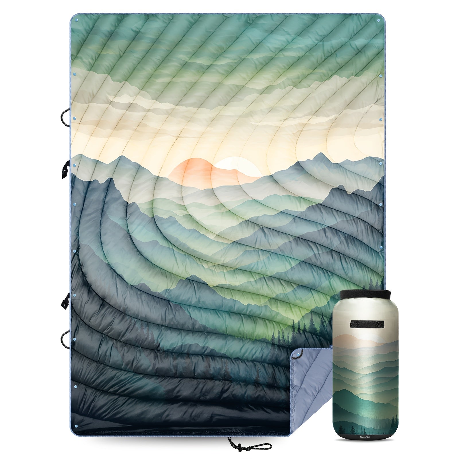 Hotkoko Outdoor Sleeping Bag Blanket, E Cape, Picnic Mat. Wind, Water, Stain And Splash, Anti-animal Hair, Lightweight Portable, Fluffy Camping Super Warm Hammock Top Blanket, Suitable For Travel Picnic Beach Party Cold Weather Use.