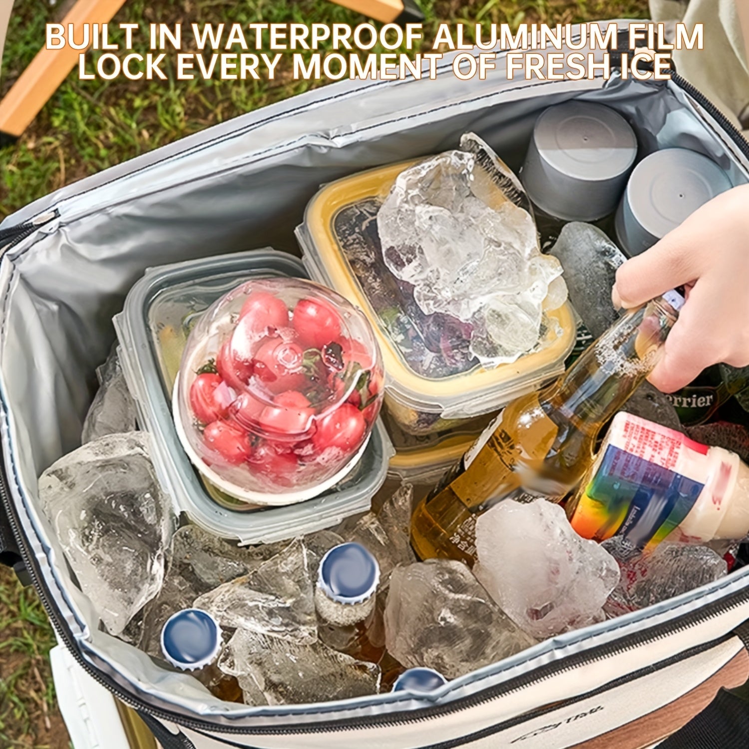 Insulated Bag, Cooler Box, Outdoor Insulated Cooler, Car Refrigerator Bag, Portable Insulated Bag, Large-Capacity Cooler Bag