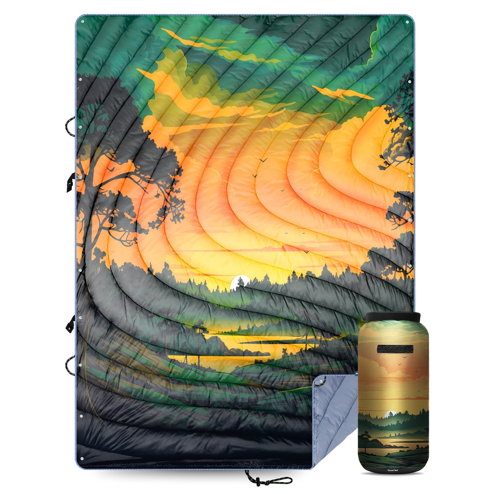 Hotkoko Outdoor Sleeping Bag Blanket, E Cape, Picnic Mat. Wind, Water, Stain And Splash, Anti-animal Hair, Lightweight Portable, Fluffy Camping Super Warm Hammock Top Blanket, Suitable For Travel Picnic Beach Party Cold Weather Use.