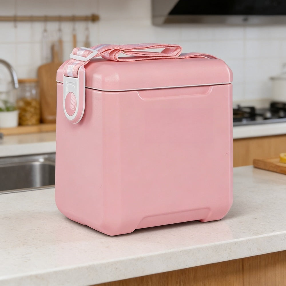 11 QT Cooler Suitable for, Portable Outdoor Cooler Box with Non-Fabric & Non-Coated Interior for, Camping, BBQ, Parties - Pink Cooler for, Parties, Commercial Use (No Coating Maintenance)