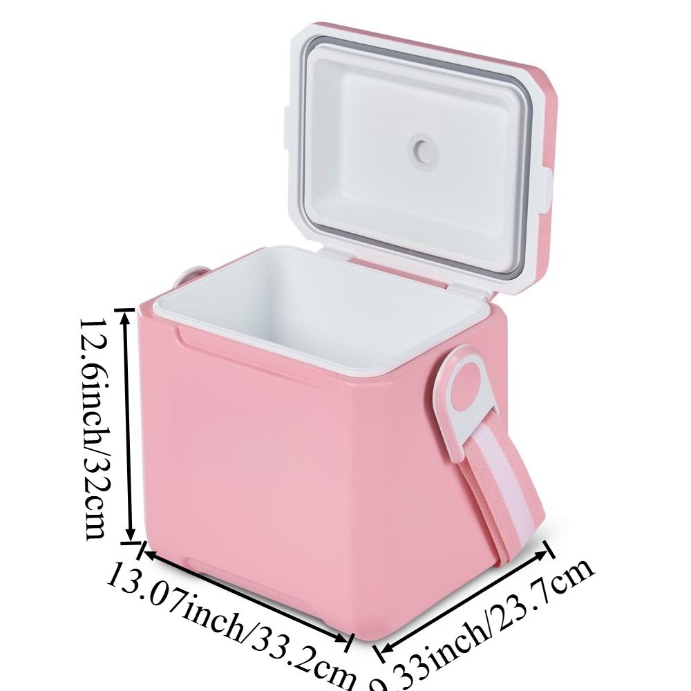 11 QT Cooler Suitable for, Portable Outdoor Cooler Box with Non-Fabric & Non-Coated Interior for, Camping, BBQ, Parties - Pink Cooler for, Parties, Commercial Use (No Coating Maintenance)