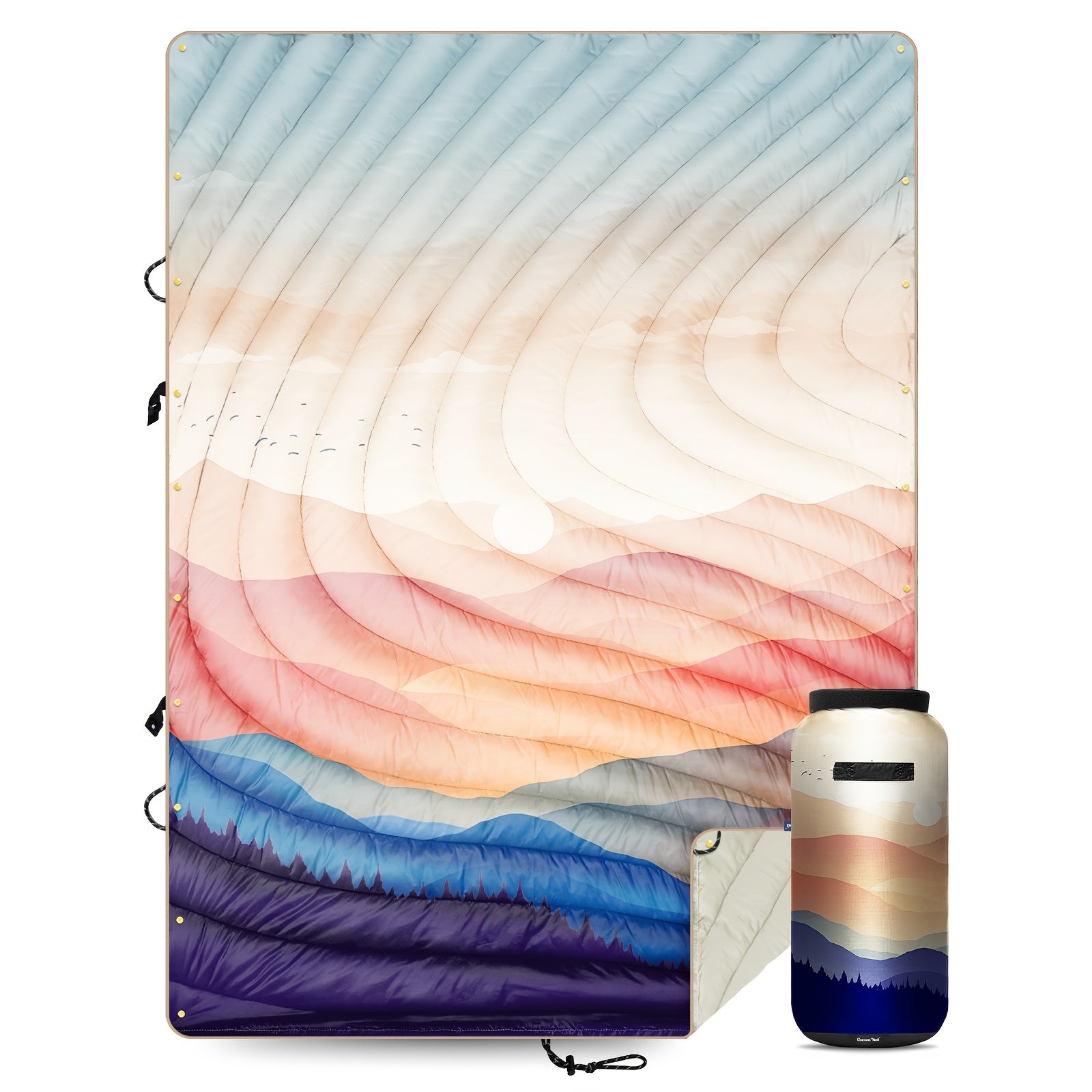 Hotkoko Outdoor Sleeping Bag Blanket, E Cape, Picnic Mat. Wind, Water, Stain And Splash, Anti-animal Hair, Lightweight Portable, Fluffy Camping Super Warm Hammock Top Blanket, Suitable For Travel Picnic Beach Party Cold Weather Use.