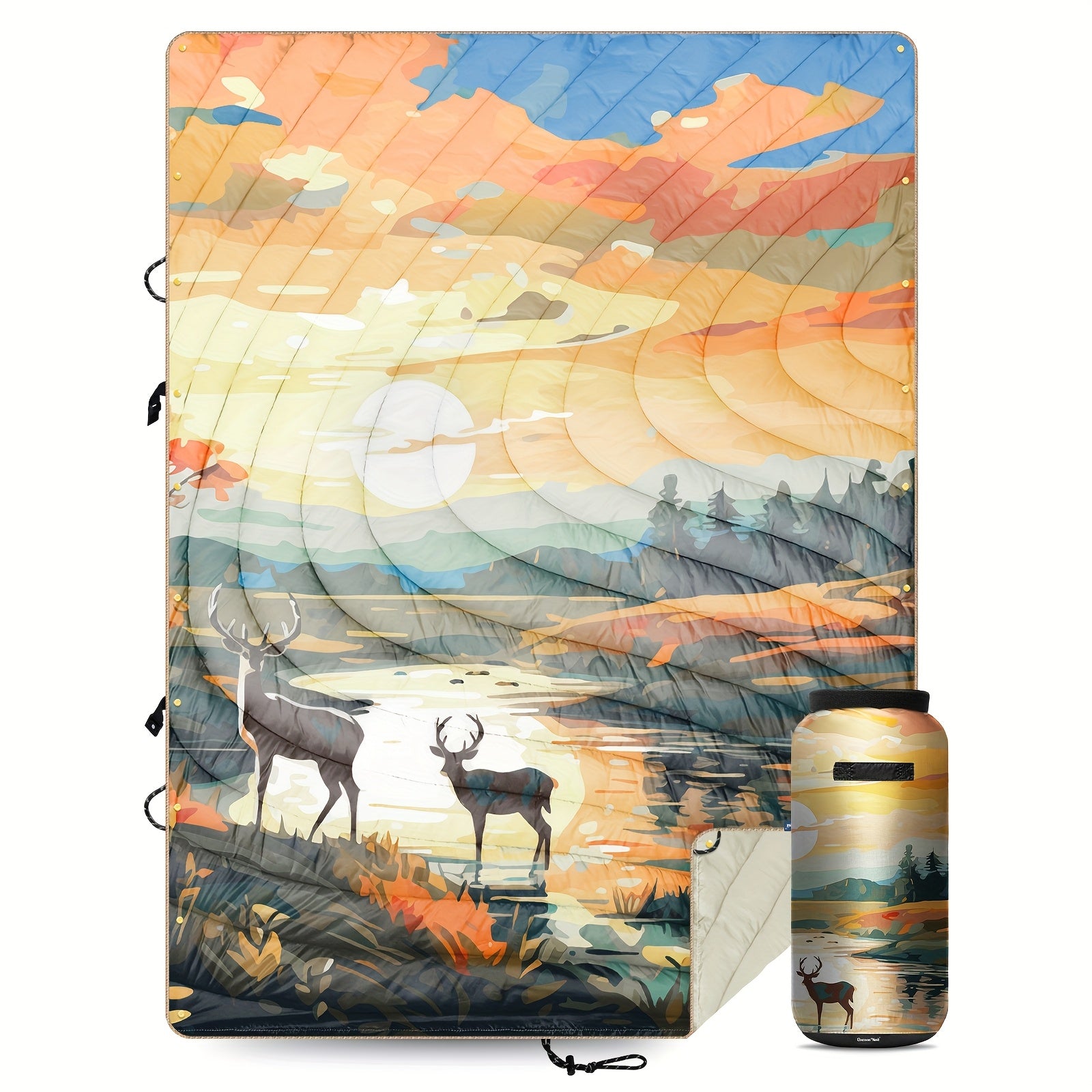 Hotkoko Outdoor Sleeping Bag Blanket, E Cape, Picnic Mat. Wind, Water, Stain And Splash, Anti-animal Hair, Lightweight Portable, Fluffy Camping Super Warm Hammock Top Blanket, Suitable For Travel Picnic Beach Party Cold Weather Use.