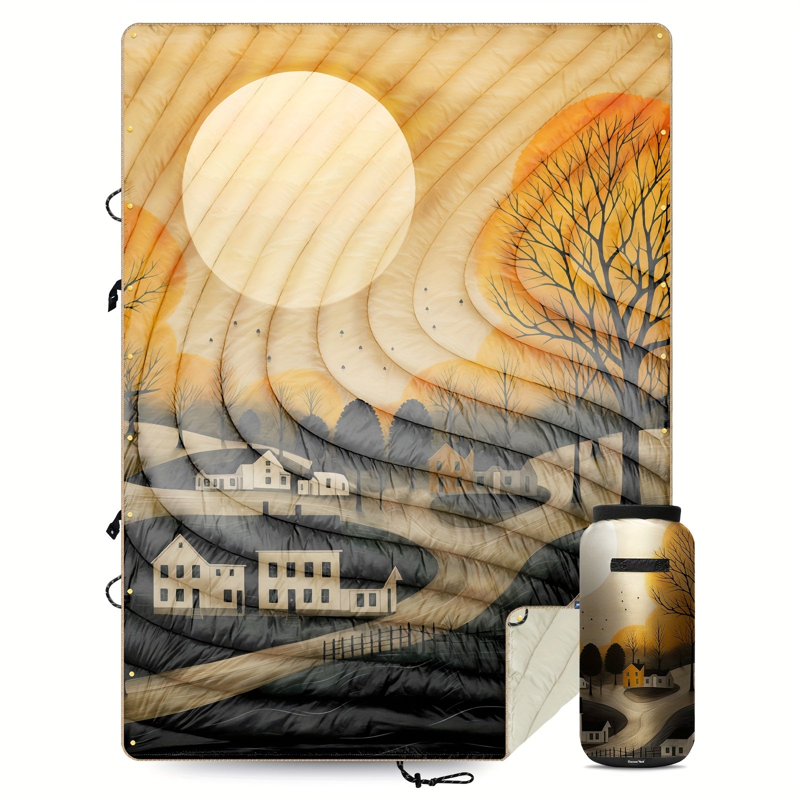 Hotkoko Outdoor Sleeping Bag Blanket, E Cape, Picnic Mat. Wind, Water, Stain And Splash, Anti-animal Hair, Lightweight Portable, Fluffy Camping Super Warm Hammock Top Blanket, Suitable For Travel Picnic Beach Party Cold Weather Use.