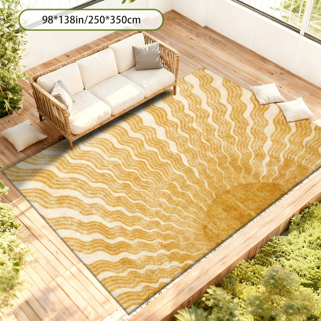 Outdoor decorative Mat, anti-slip mat, camping pad, foldable and easy to carry, suitable for patios, living rooms, gardens, swimming pools, beaches, campers, picnics, camping decorations, easy to clean and machine washable.