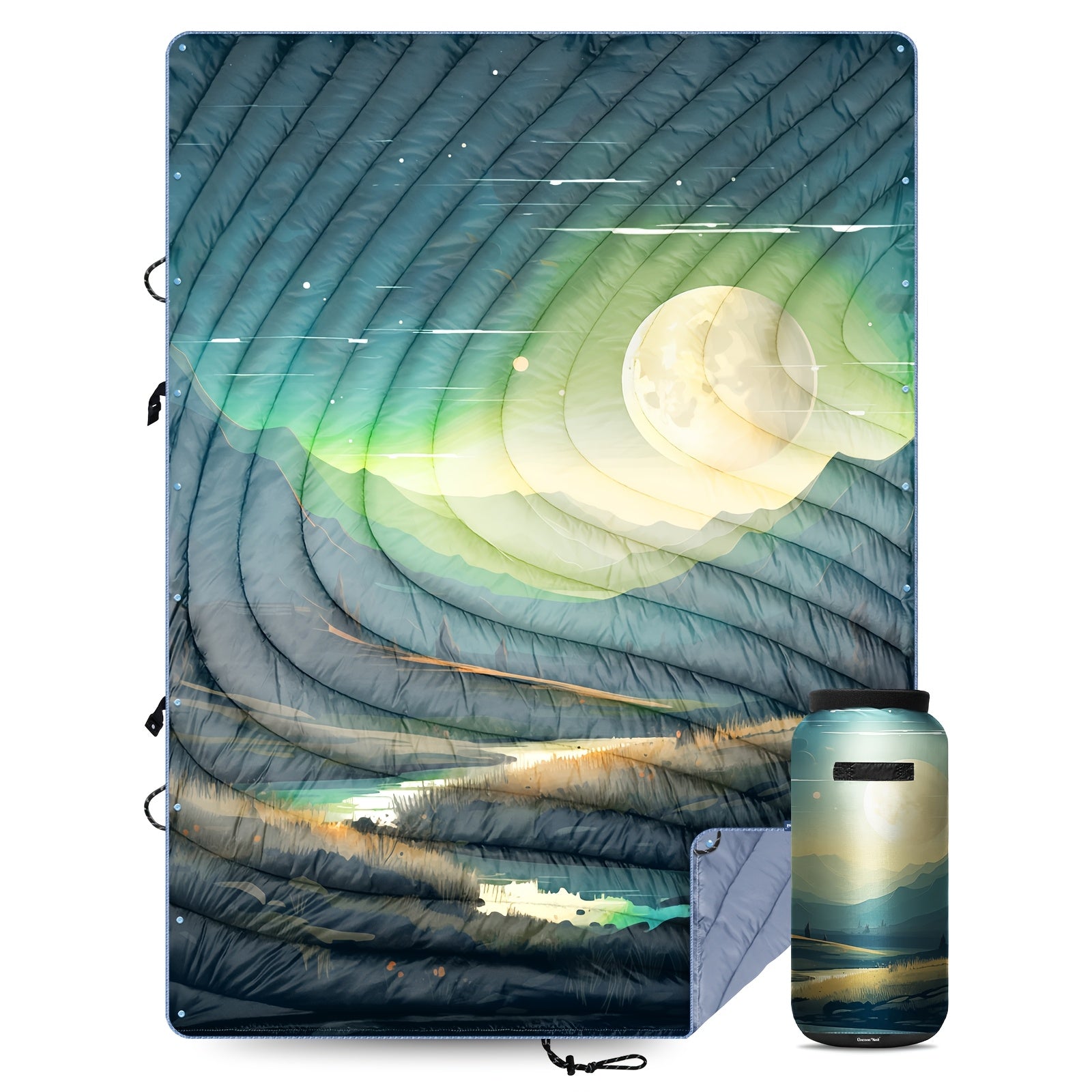 Hotkoko Outdoor Sleeping Bag Blanket, E Cape, Picnic Mat. Wind, Water, Stain And Splash, Anti-animal Hair, Lightweight Portable, Fluffy Camping Super Warm Hammock Top Blanket, Suitable For Travel Picnic Beach Party Cold Weather Use.
