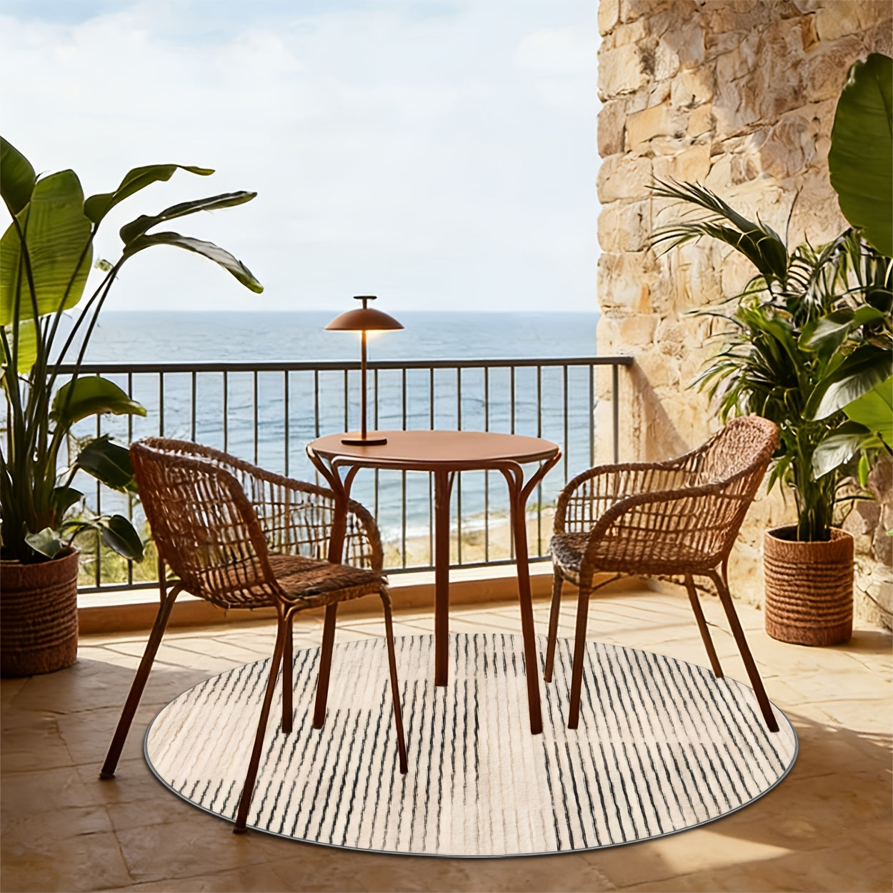 Outdoor Rugs, Outdoor Decorative Mat, Anti-slip Mat, Camping Pad, Foldable and Easy to Carry, Suitable for Patios, Living Rooms, Gardens, Swimming Pools, Beaches, Campers, Picnics, Camping Decorations, Easy to Clean and Machine Washable., 2D Flat