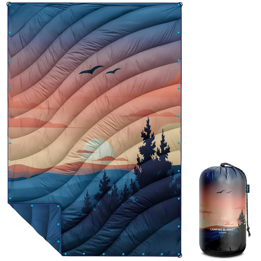 Hotkoko Outdoor Sleeping Bag Blanket, E Cape, Picnic Mat. Wind, Water, Stain And Splash, Anti-animal Hair, Lightweight Portable, Fluffy Camping Super Warm Hammock Top Blanket, Suitable For Travel Picnic Beach Party Cold Weather Use.