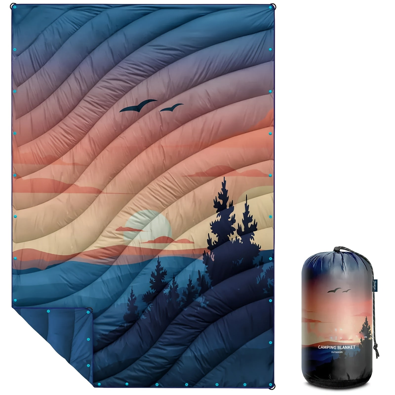 Hotkoko Outdoor Sleeping Bag Blanket, E Cape, Picnic Mat. Wind, Water, Stain And Splash, Anti-animal Hair, Lightweight Portable, Fluffy Camping Super Warm Hammock Top Blanket, Suitable For Travel Picnic Beach Party Cold Weather Use.