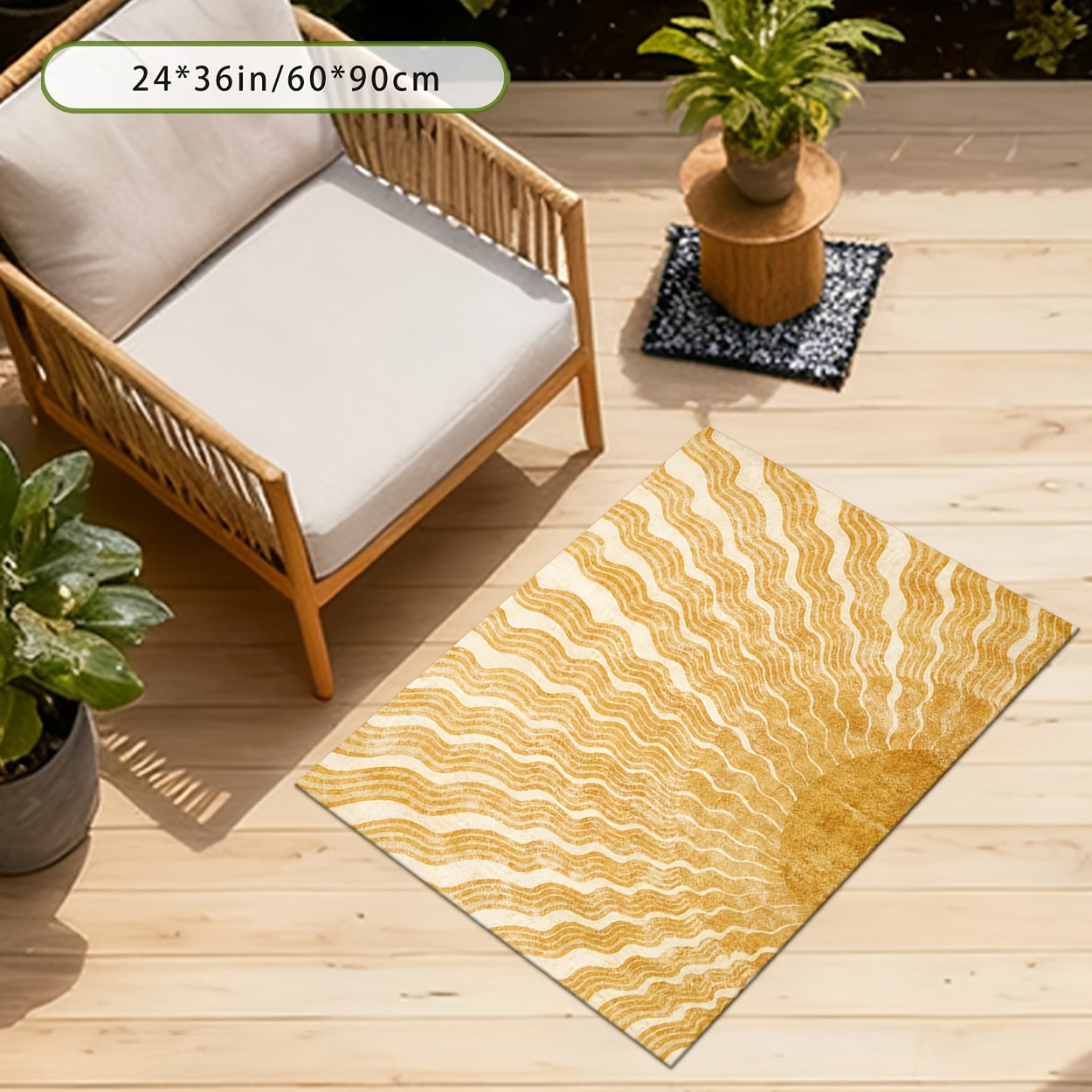 Outdoor decorative Mat, anti-slip mat, camping pad, foldable and easy to carry, suitable for patios, living rooms, gardens, swimming pools, beaches, campers, picnics, camping decorations, easy to clean and machine washable.