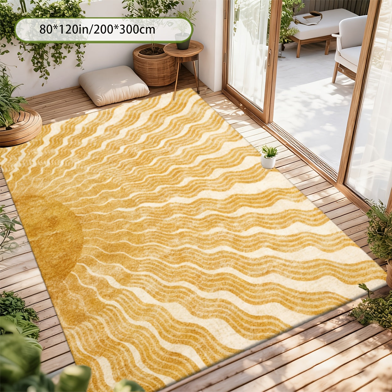 Outdoor decorative Mat, anti-slip mat, camping pad, foldable and easy to carry, suitable for patios, living rooms, gardens, swimming pools, beaches, campers, picnics, camping decorations, easy to clean and machine washable.