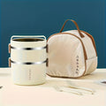 304 Stainless Steel Portable Multi-layer Insulated Lunch Box Lunch Box with Insulated Lunch Bag, Pp Food Box, Tableware, School Camping Work, Etc. Can Be Used