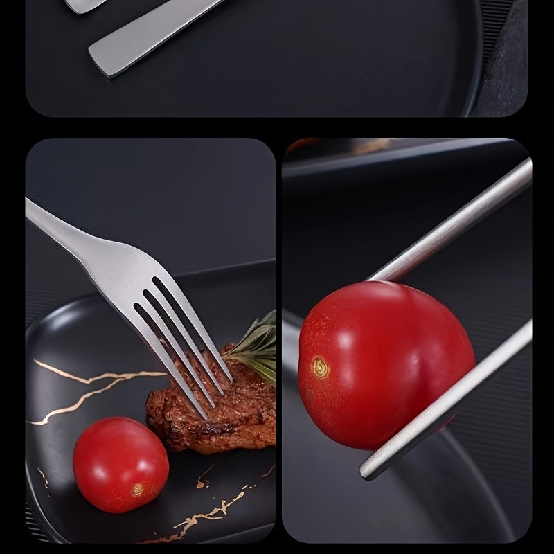 4pcs Pure Titanium Outdoor Tableware Set - Portable Camping Spoons, Forks, Chopsticks with Storage Box, Polished Finish for Hiking, Picnics, and Camping Trips, Camping Accessories