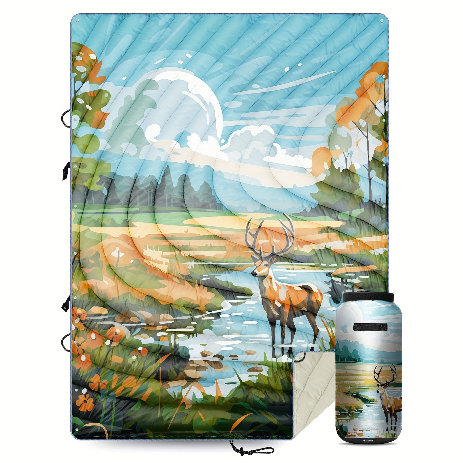 Hotkoko Outdoor Sleeping Bag Blanket, E Cape, Picnic Mat. Wind, Water, Stain And Splash, Anti-animal Hair, Lightweight Portable, Fluffy Camping Super Warm Hammock Top Blanket, Suitable For Travel Picnic Beach Party Cold Weather Use.