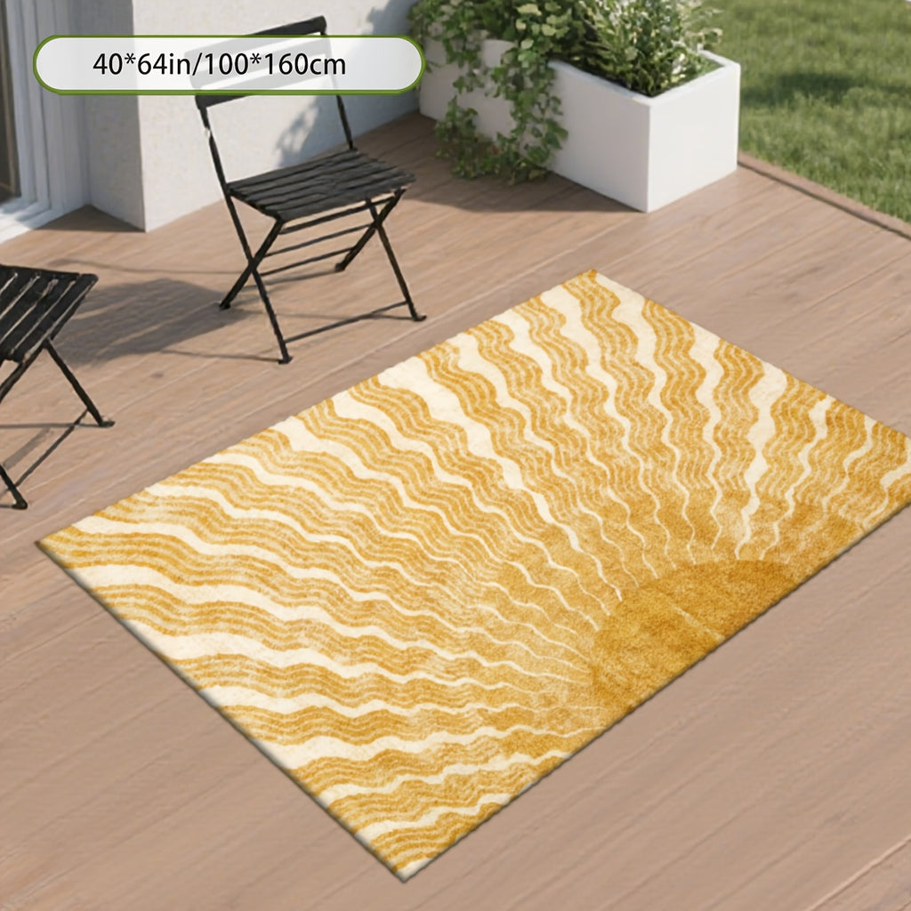 Outdoor decorative Mat, anti-slip mat, camping pad, foldable and easy to carry, suitable for patios, living rooms, gardens, swimming pools, beaches, campers, picnics, camping decorations, easy to clean and machine washable.