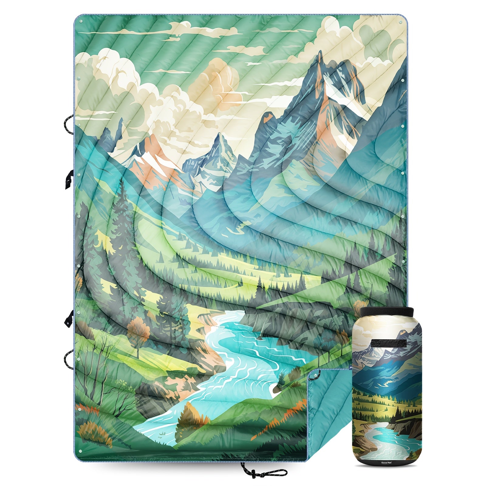 Hotkoko Outdoor Sleeping Bag Blanket, E Cape, Picnic Mat. Wind, Water, Stain And Splash, Anti-animal Hair, Lightweight Portable, Fluffy Camping Super Warm Hammock Top Blanket, Suitable For Travel Picnic Beach Party Cold Weather Use.