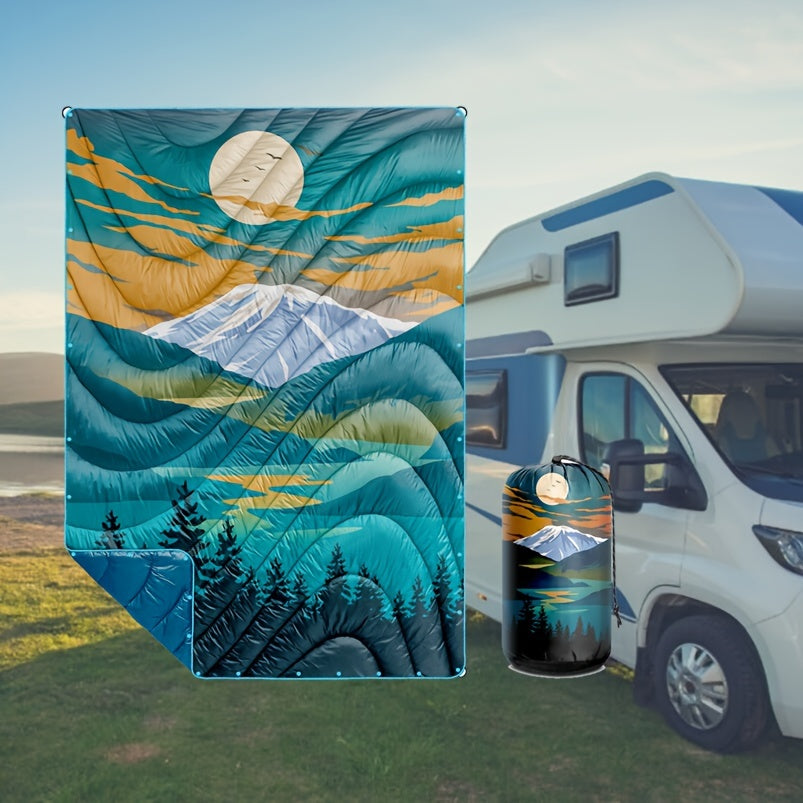 Hotkoko Outdoor Sleeping Bag Blanket, E Cape, Picnic Mat. Wind, Water, Stain And Splash, Anti-animal Hair, Lightweight Portable, Fluffy Camping Super Warm Hammock Top Blanket, Suitable For Travel Picnic Beach Party Cold Weather Use.