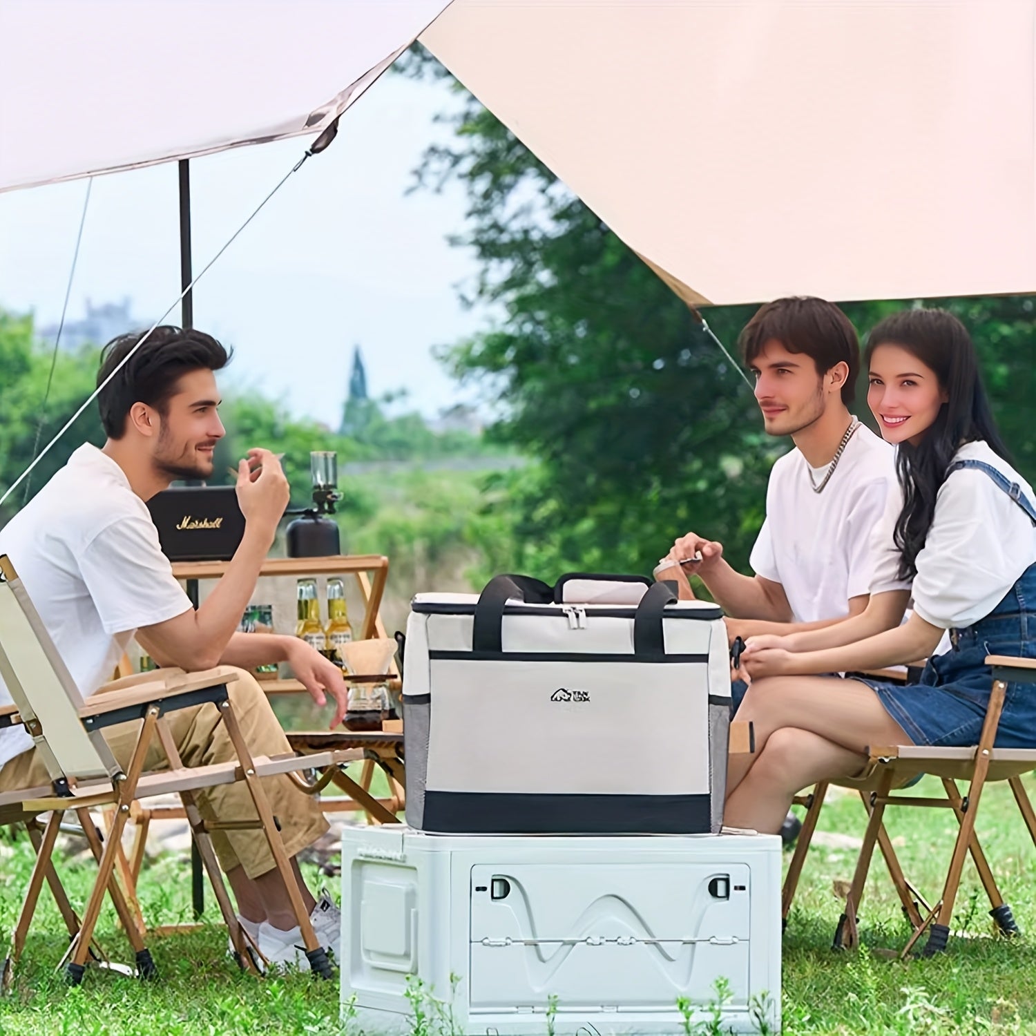 Insulated Bag, Cooler Box, Outdoor Insulated Cooler, Car Refrigerator Bag, Portable Insulated Bag, Large-Capacity Cooler Bag