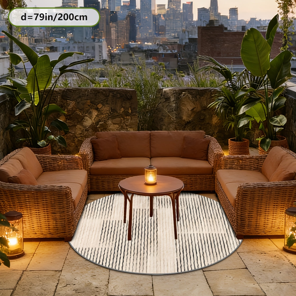 Outdoor Rugs, Outdoor Decorative Mat, Anti-slip Mat, Camping Pad, Foldable and Easy to Carry, Suitable for Patios, Living Rooms, Gardens, Swimming Pools, Beaches, Campers, Picnics, Camping Decorations, Easy to Clean and Machine Washable., 2D Flat