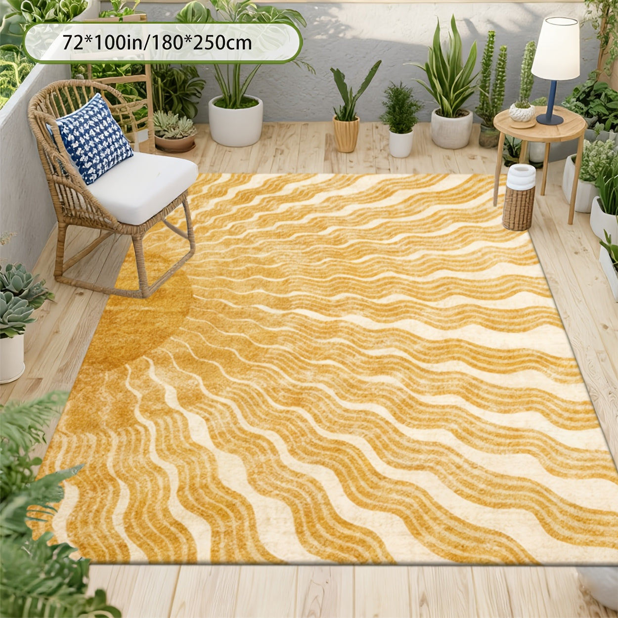 Outdoor decorative Mat, anti-slip mat, camping pad, foldable and easy to carry, suitable for patios, living rooms, gardens, swimming pools, beaches, campers, picnics, camping decorations, easy to clean and machine washable.