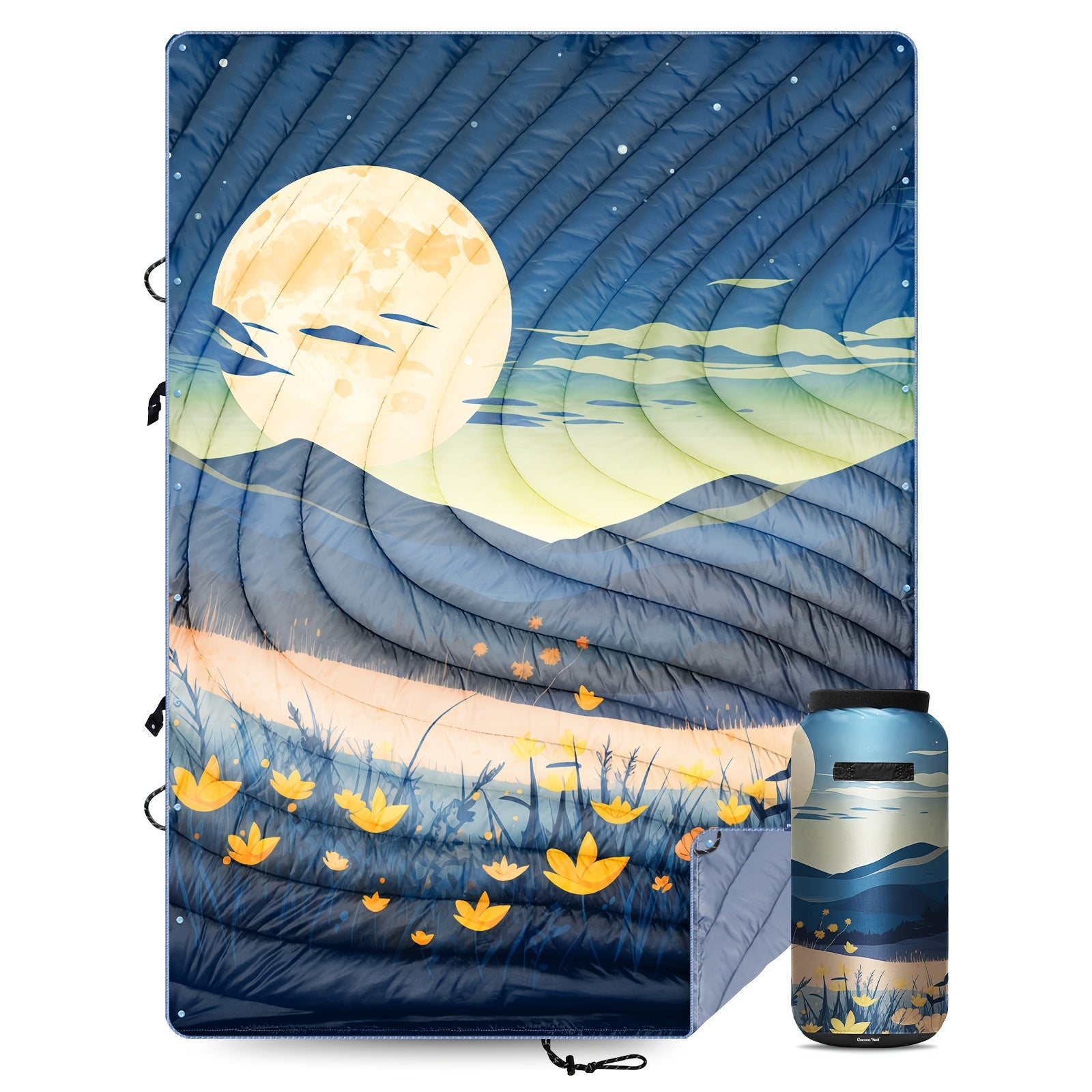Hotkoko Outdoor Sleeping Bag Blanket, E Cape, Picnic Mat. Wind, Water, Stain And Splash, Anti-animal Hair, Lightweight Portable, Fluffy Camping Super Warm Hammock Top Blanket, Suitable For Travel Picnic Beach Party Cold Weather Use.