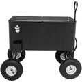 80QT Heavy-Duty Metal Wagon Cooler with Pull Handle & 10\