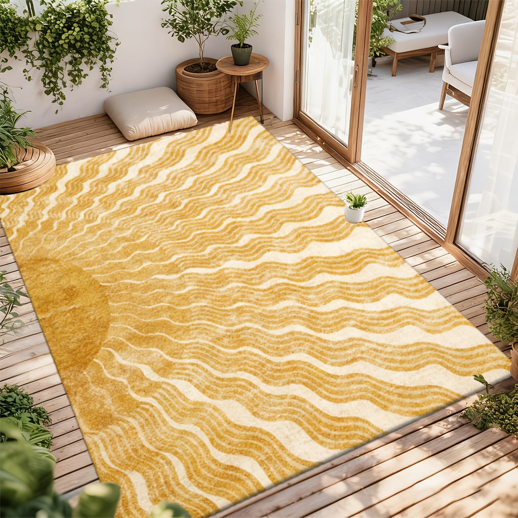 Outdoor decorative Mat, anti-slip mat, camping pad, foldable and easy to carry, suitable for patios, living rooms, gardens, swimming pools, beaches, campers, picnics, camping decorations, easy to clean and machine washable.